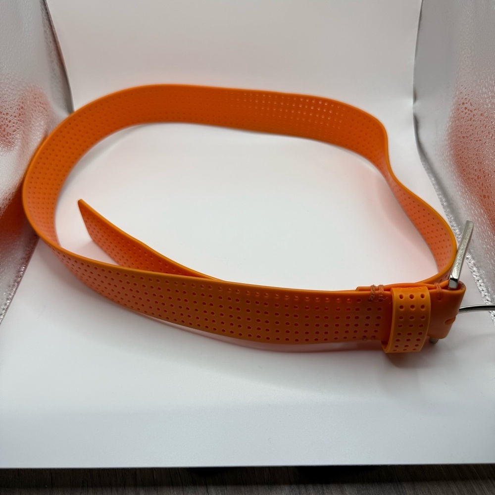 Orange Men's Orange Perforated Belt - Picture 2 of 4